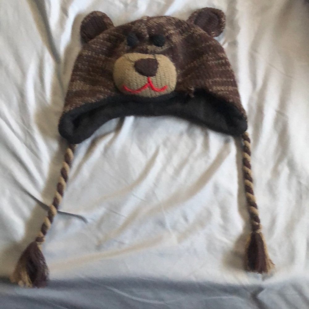Bear knit hat